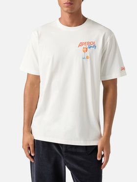Off-white T-Shirt aus Arnott Baumwolle mit Aperol Spritz-Print | Special edition 