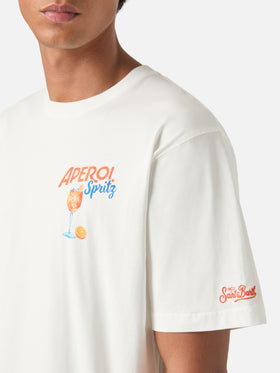 Off-white T-Shirt aus Arnott Baumwolle mit Aperol Spritz-Print | Special edition 