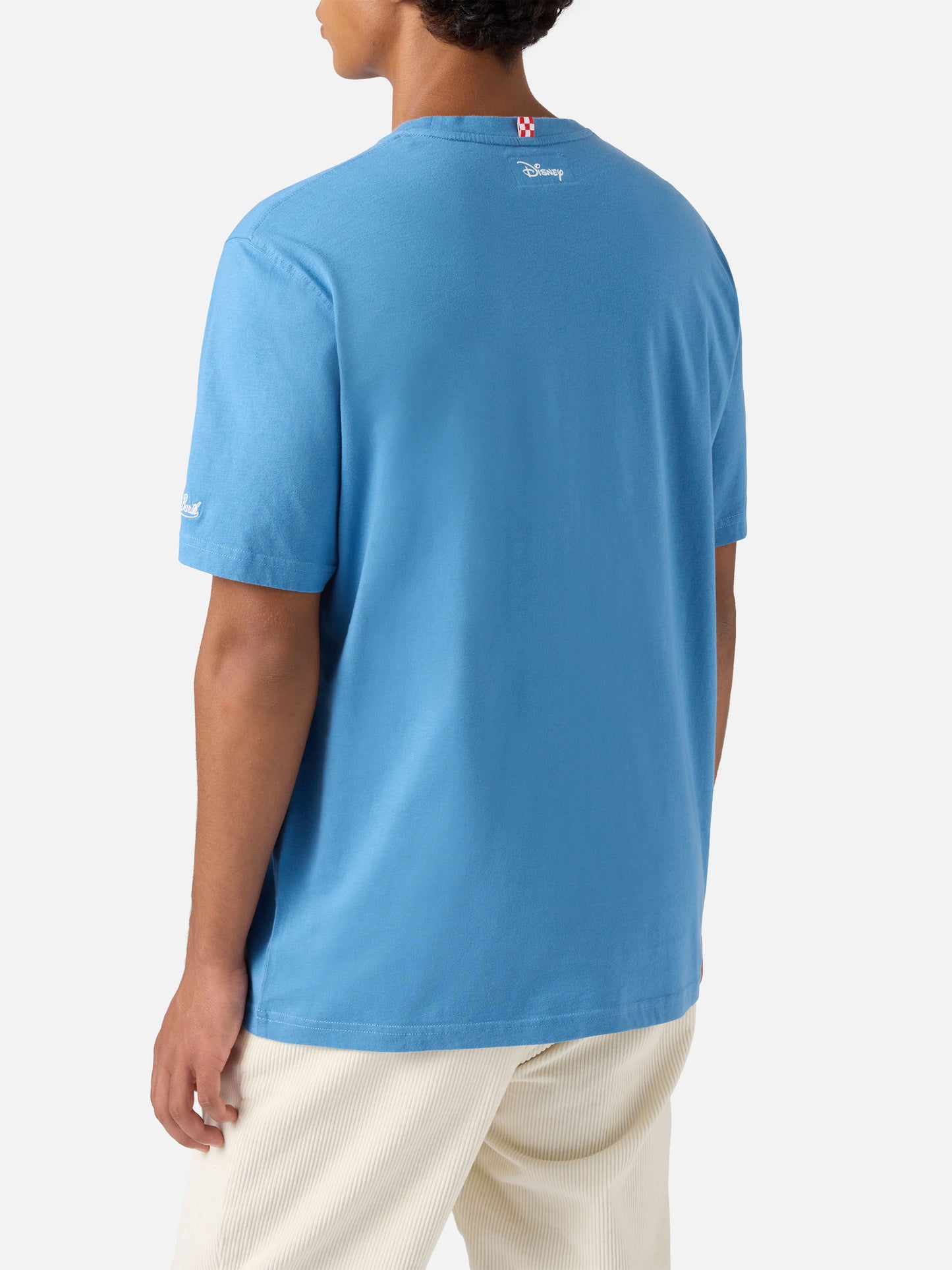 T-shirt Arnott in cotone blu avio con ricamo zio Paperone Problem Solver | DISNEY SPECIAL EDITION