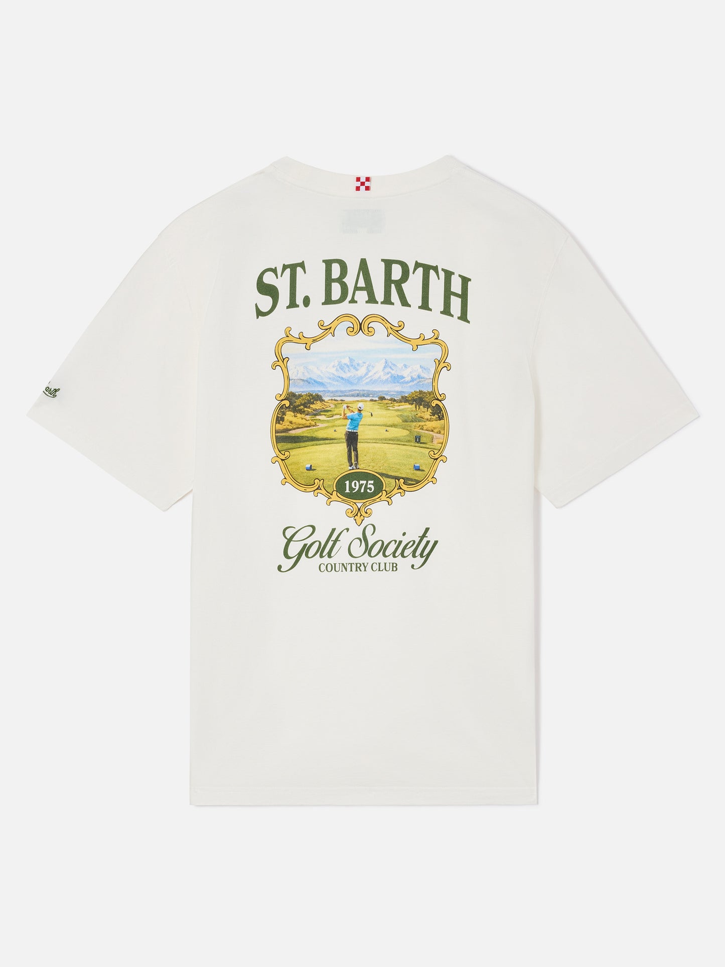 Arnott t-shirt in white with St. Barth Golf Society print