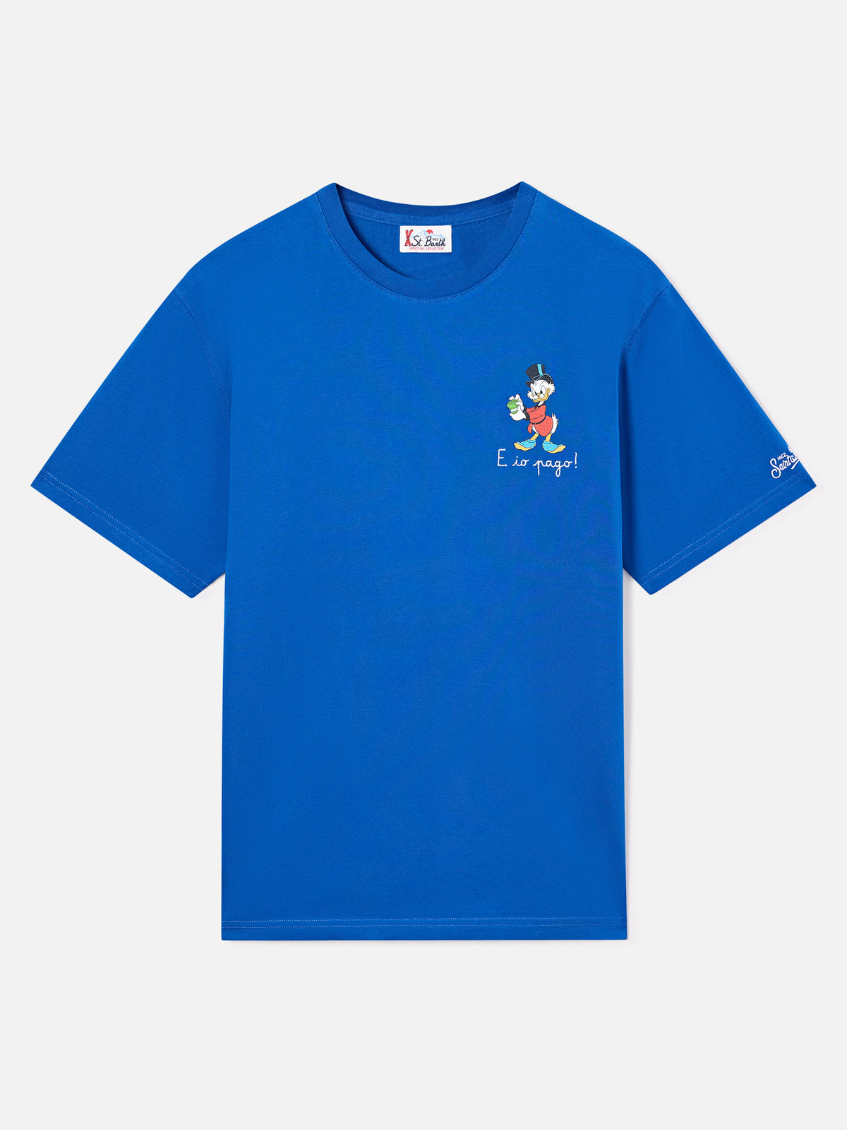 Blue Arnott T-Shirt aus Baumwolle mit E Chi Paga-Stickerei | Special edition 