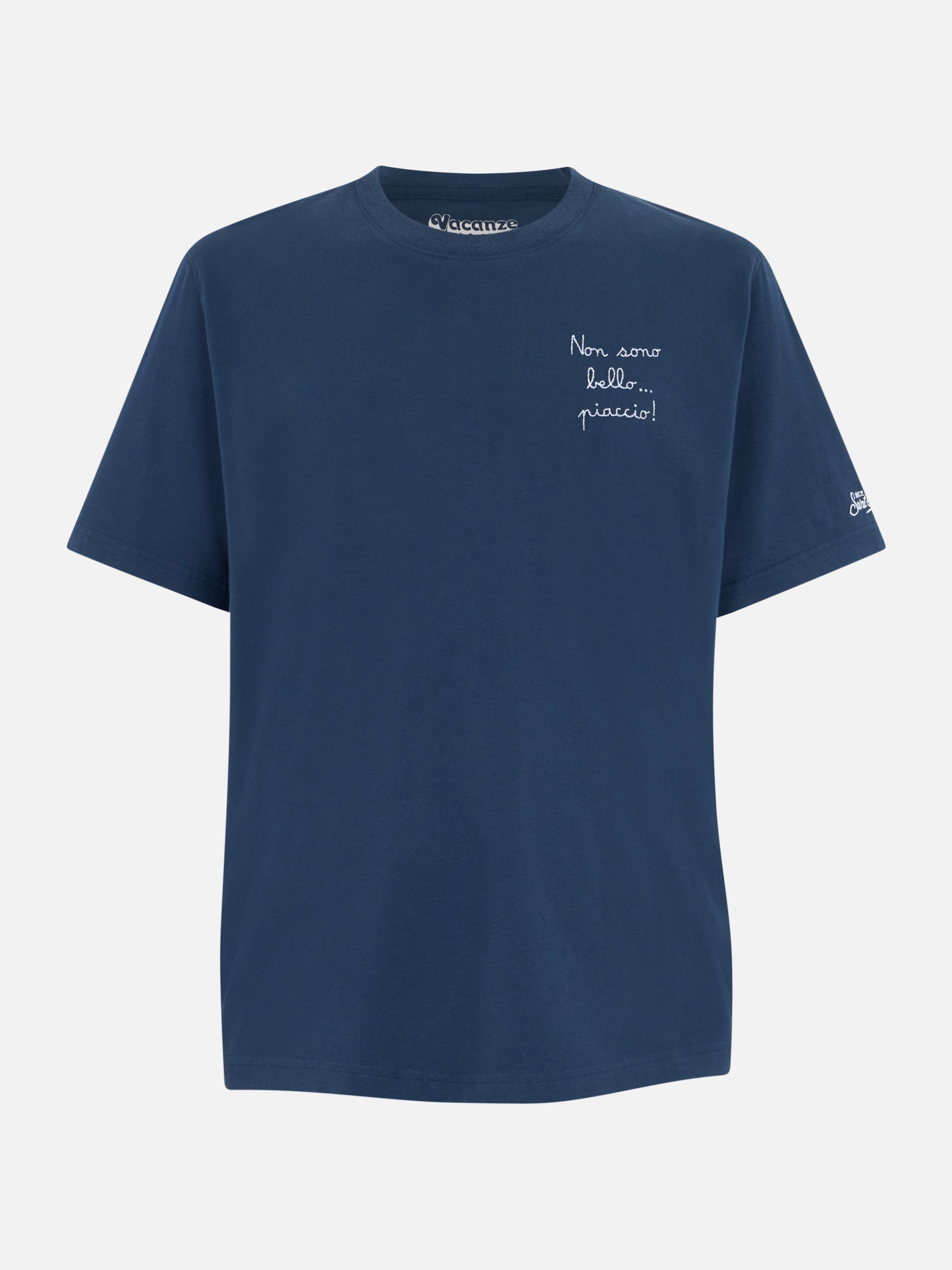Man heavy cotton t-shirt Arnott with Non sono bello … piaccio! embroidery | VACANZE DI NATALE SPECIAL EDITION - MC2 Saint Barth