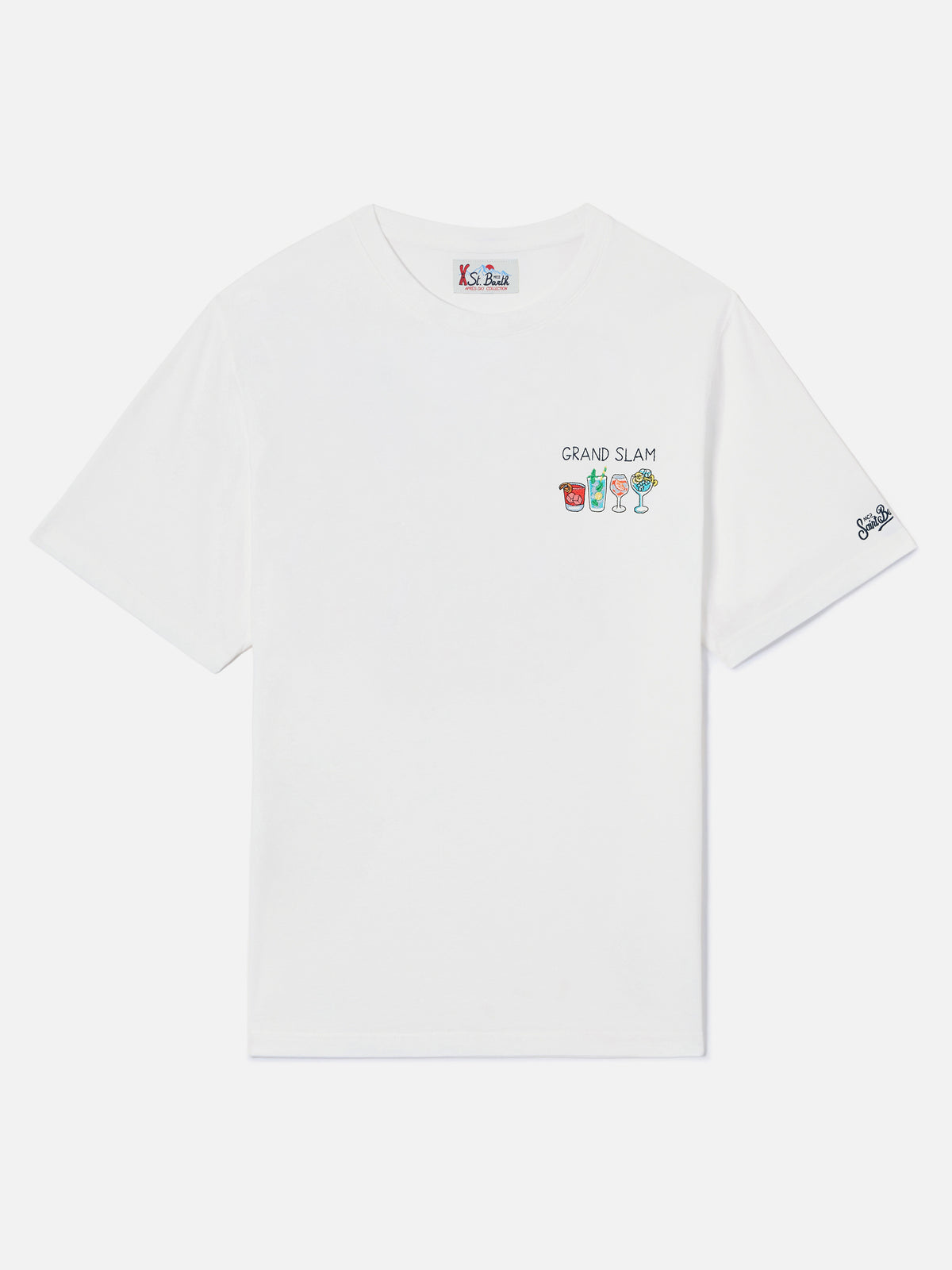 T-shirt off white in cotone Arnott con ricamo Grand Slam