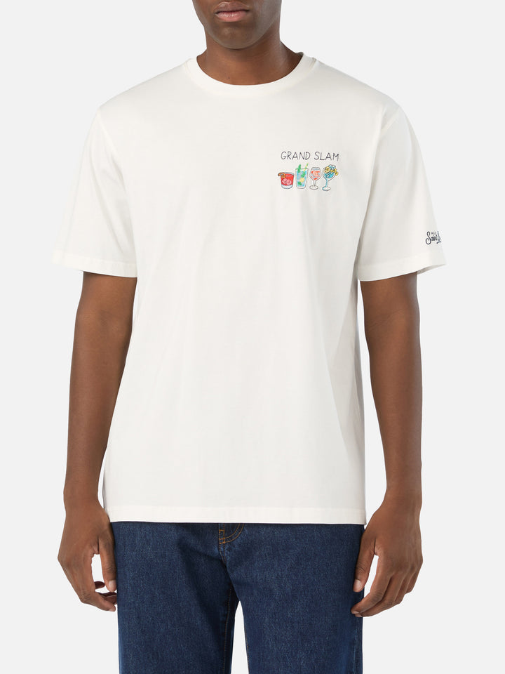 T-shirt en coton Off white Arnott avec broderie Grand Slam 