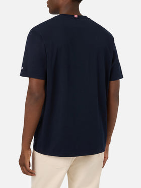 Camiseta de algodón blue Arnott en color navy con bordado I Only Need Gin | Special edition 