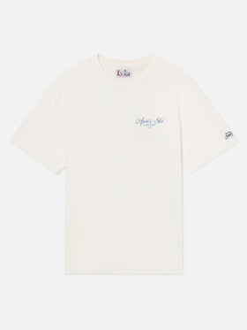 Camiseta blanca de algodón cálido Arnott con estampado Après Ski Champ en la espalda 