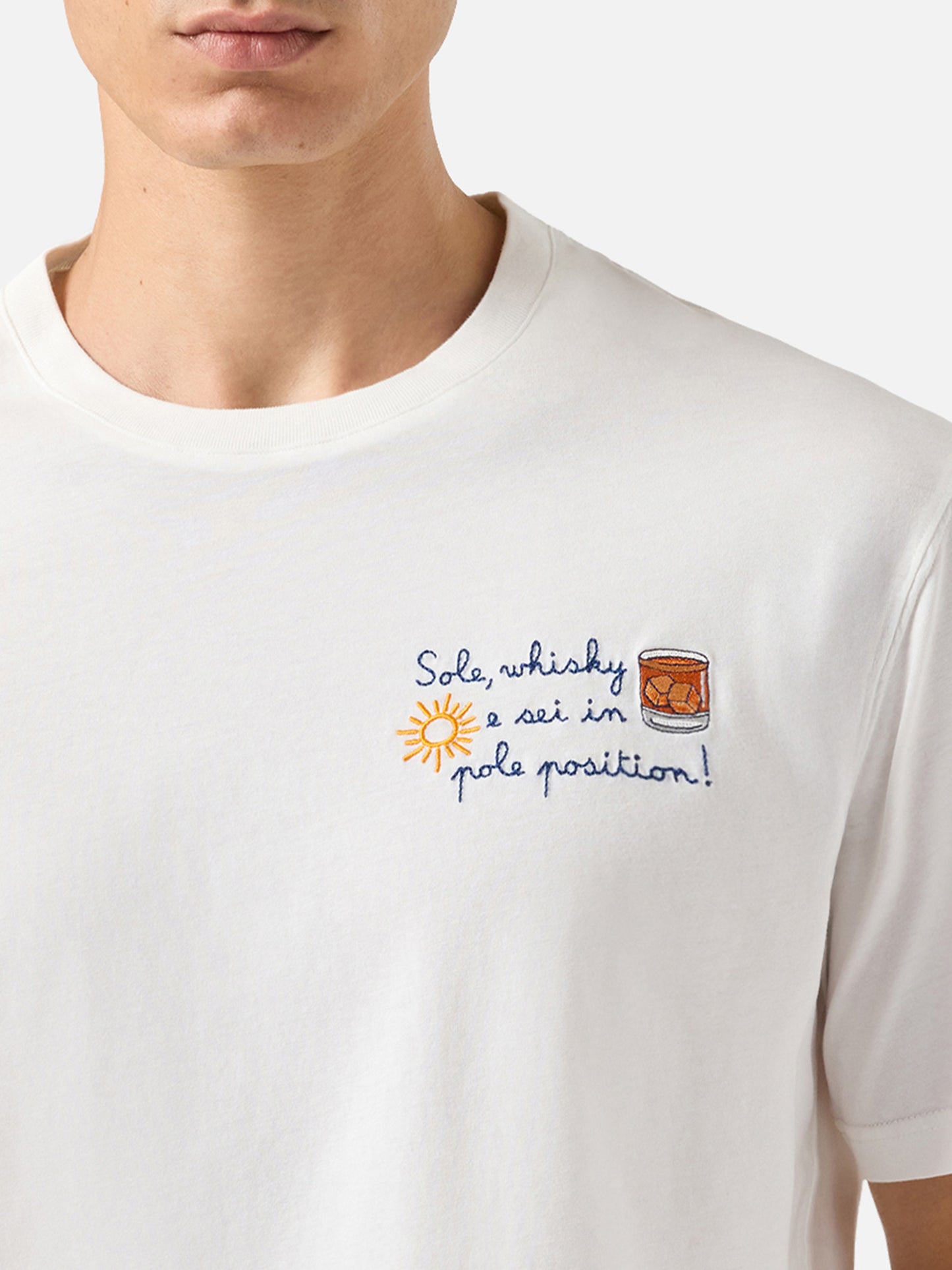 T-shirt Arnott Warm in cotone invernale con ricamo Sole whisky e sei in pole position! | VACANZE DI NATALE SPECIAL EDITION