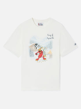 Arnott Warm t-shirt in white with Scrooge McDuck King of Après Ski print