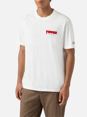 T-shirt Arnott Warm in cotone invernale bianco con stampa Yuppies | YUPPIES SPECIAL EDITION