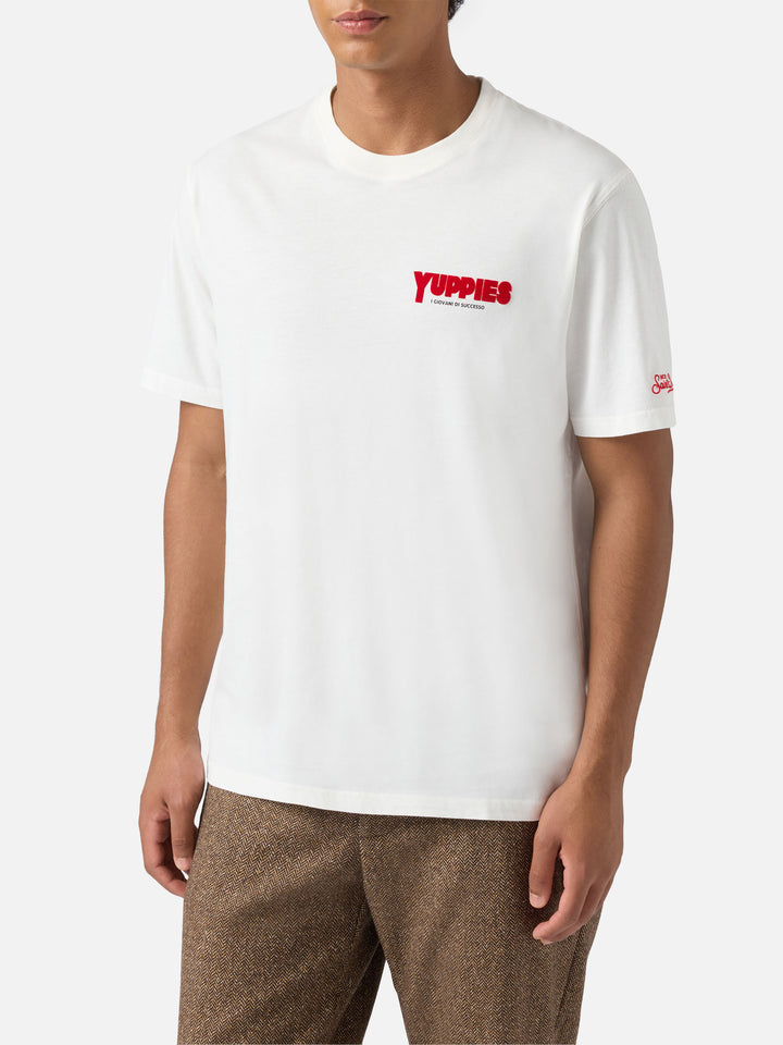 Arnott Warm winter cotton T-shirt in white with Yuppies print | YUPPIES SPECIAL EDITION