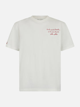 Man heavy cotton t-shirt Arnott with Anche questo Natale... embroidery | VACANZE DI NATALE SPECIAL EDITION - MC2 Saint Barth