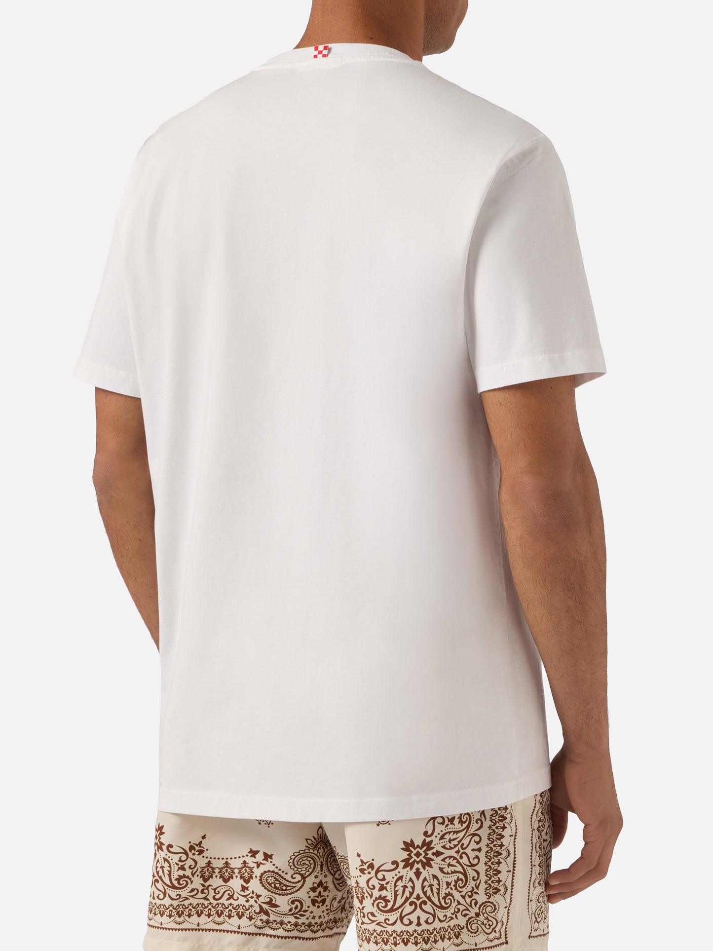 T-shirt Austin blanc avec montre et broderie Eye Of The Tiger 