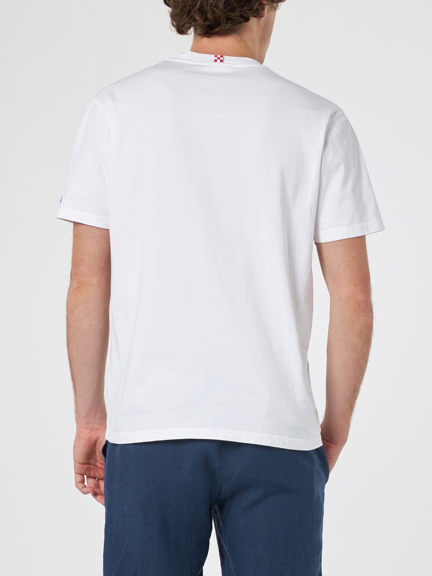 Man cotton t-shirt Austin with Portofino Gin embroidery | PORTOFINO DRY GIN SPECIAL EDITION - MC2 Saint Barth