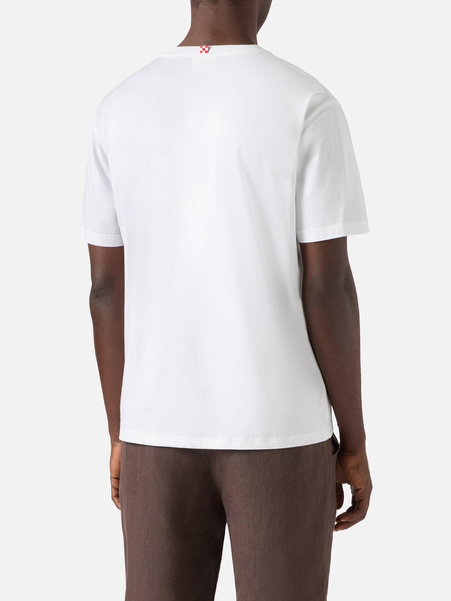 T-shirt Austin bianca con orologio e ricamo Wimbledon Addicted