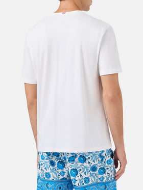 T-shirt Austin bianca con ricamo Portofino Dry Gin | PORTOFINO DRY GIN SPECIAL EDITION
