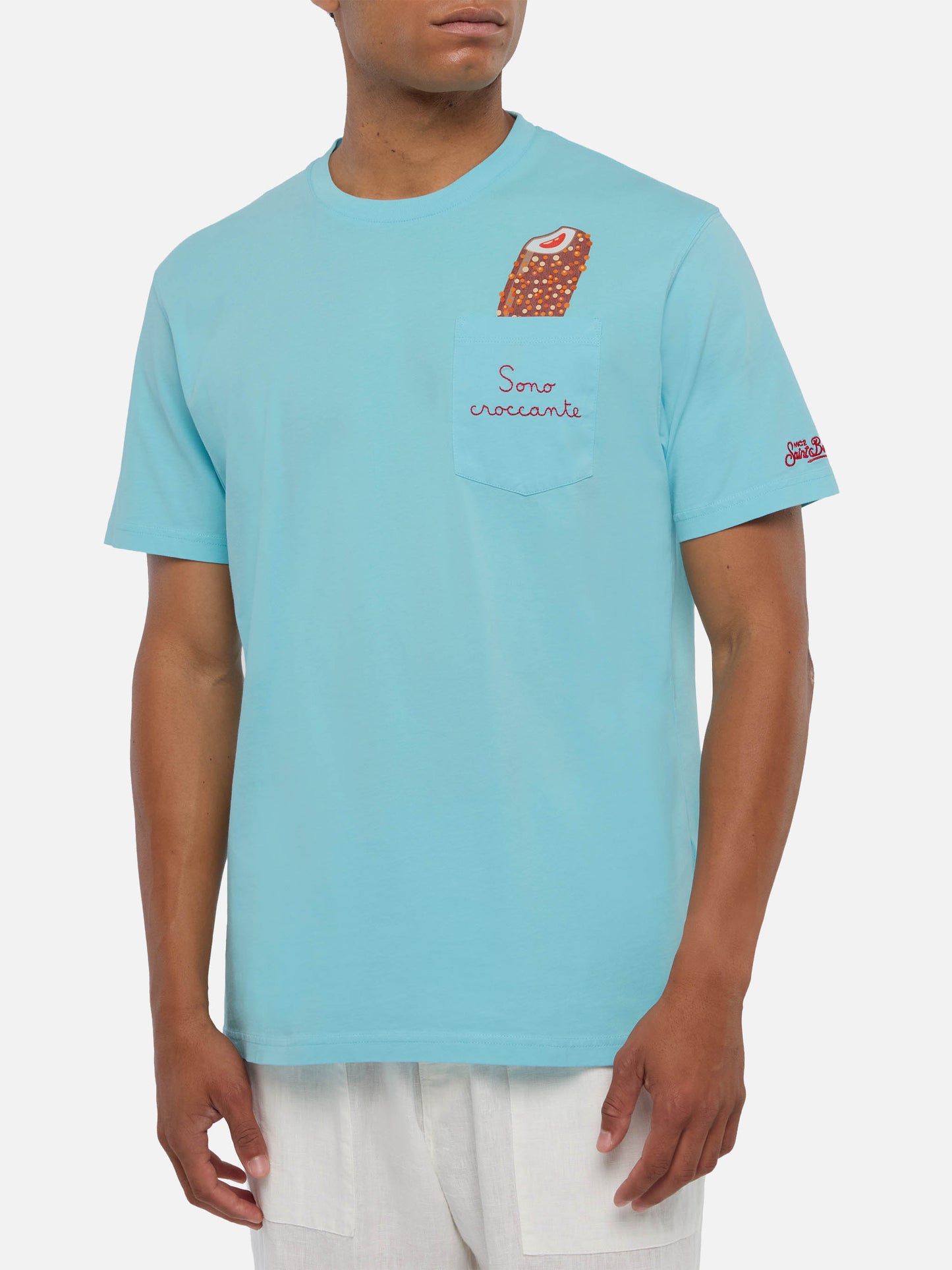 Herren-Baumwoll-T-Shirt Austin mit Sono Croccante-Stickerei | ALGIDA SONDERAUSGABE