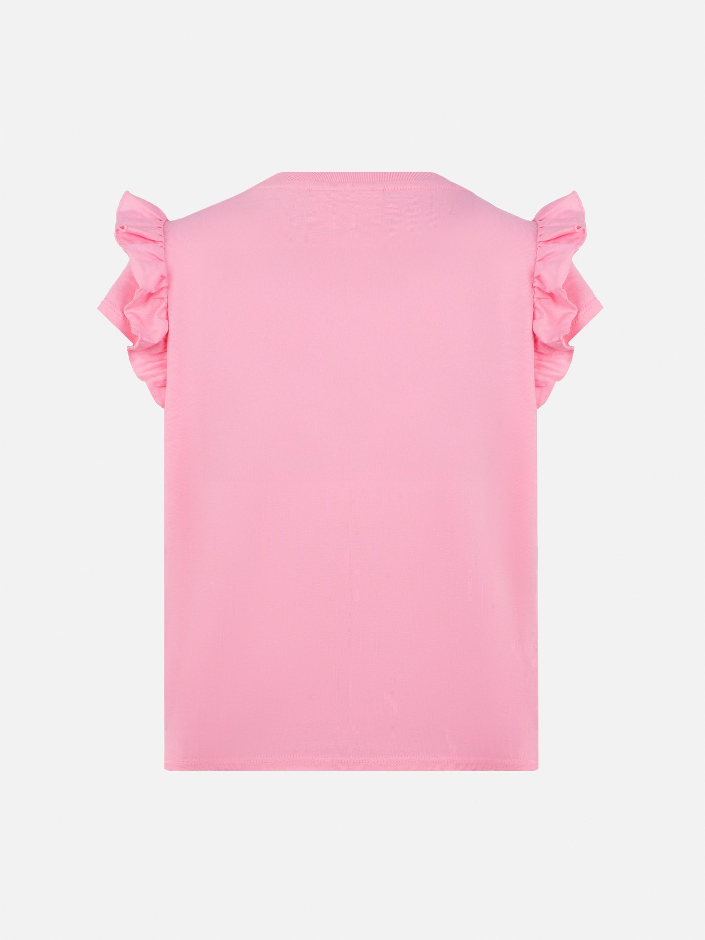 Cotton t-shirt Baby with flounce and Bella e Monella embroidery