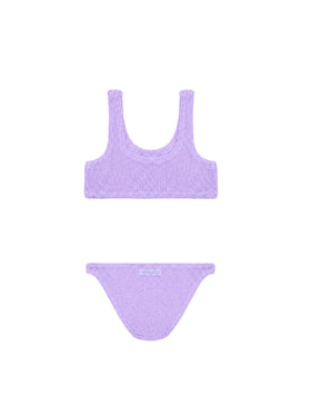 Bikini bralette classique effet froissé lilas Baker 