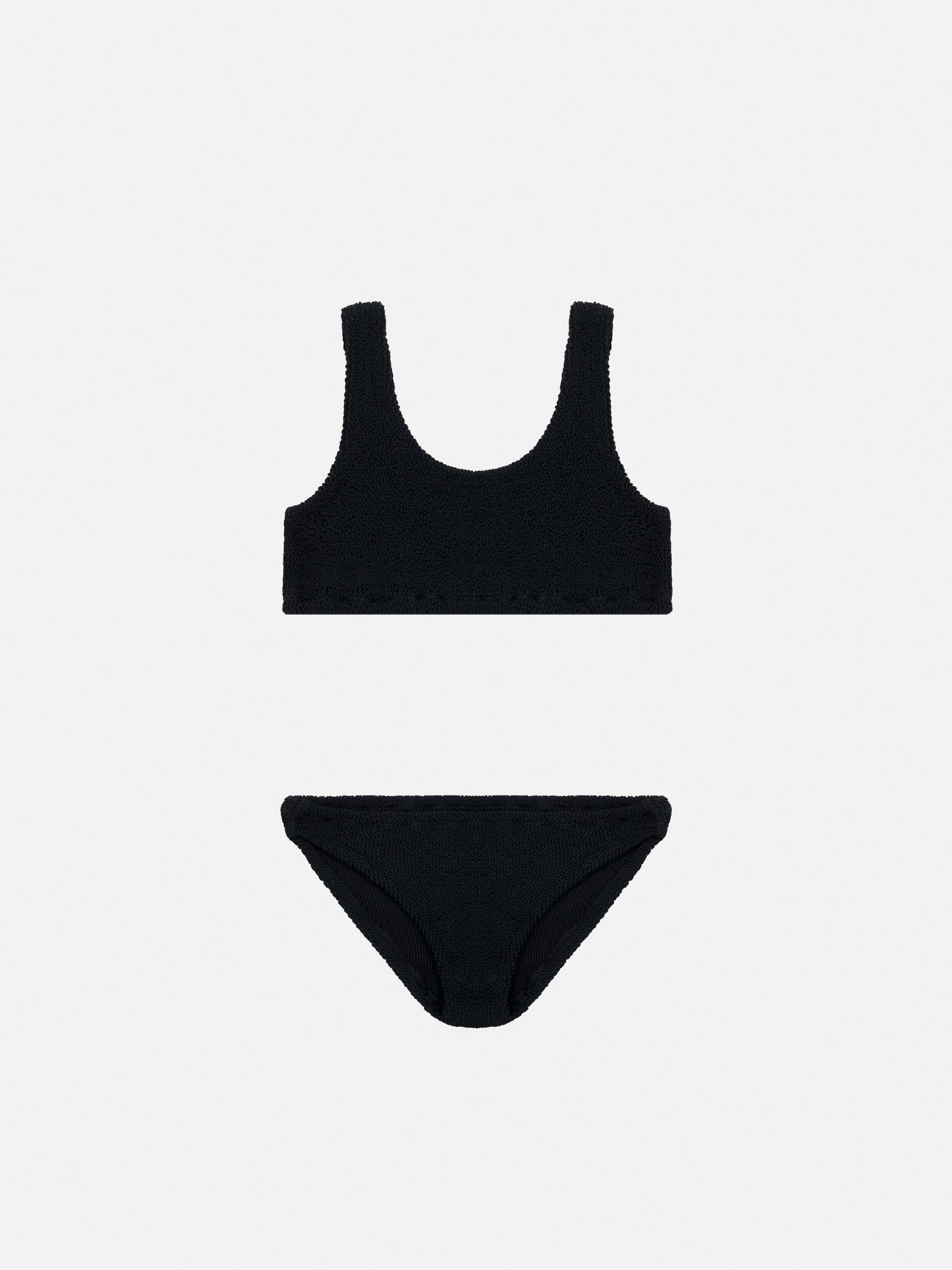Black crinkle classic bralette bikini Baker - MC2 Saint Barth