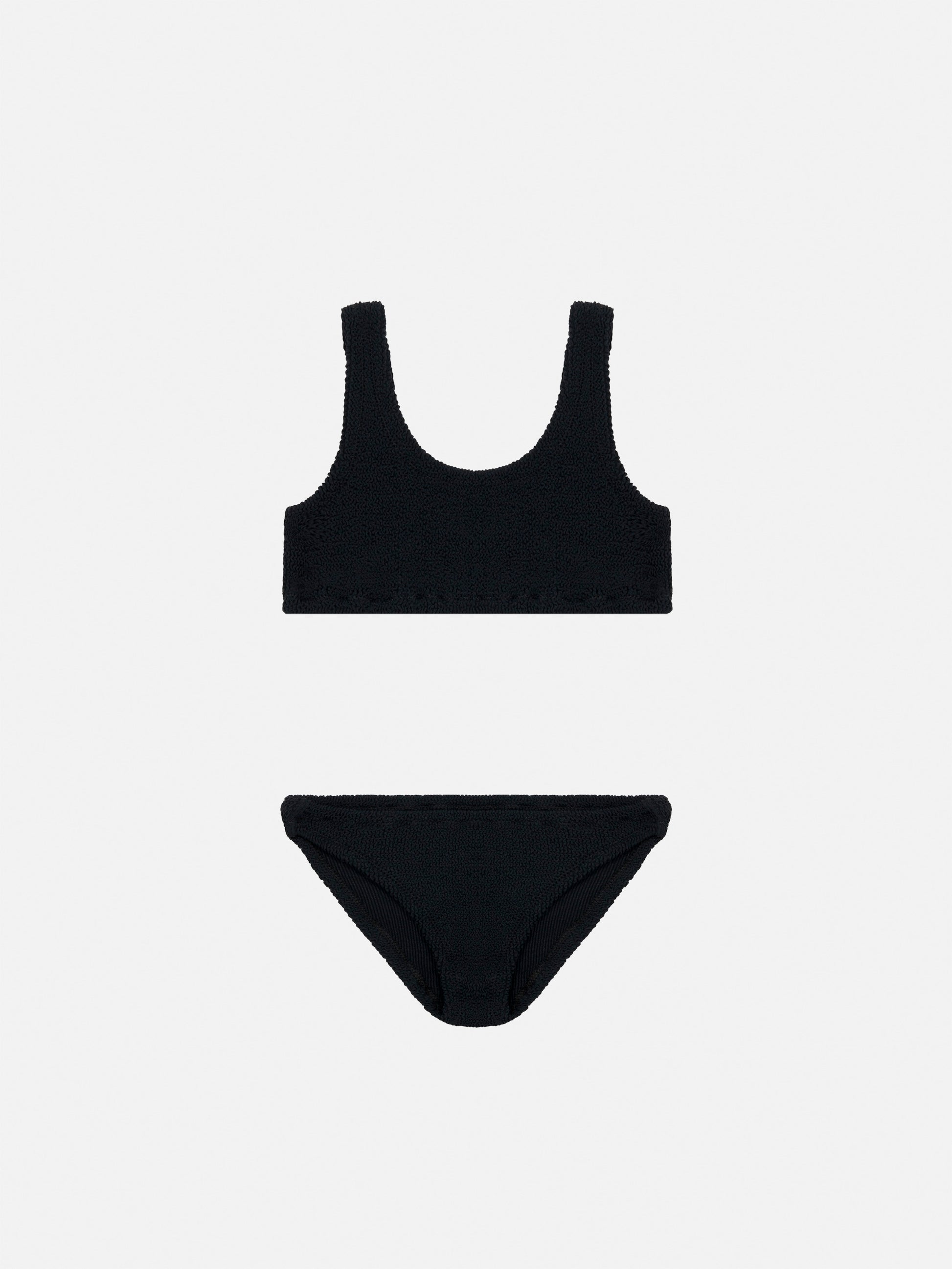 Black crinkle classic bralette bikini Baker - MC2 Saint Barth