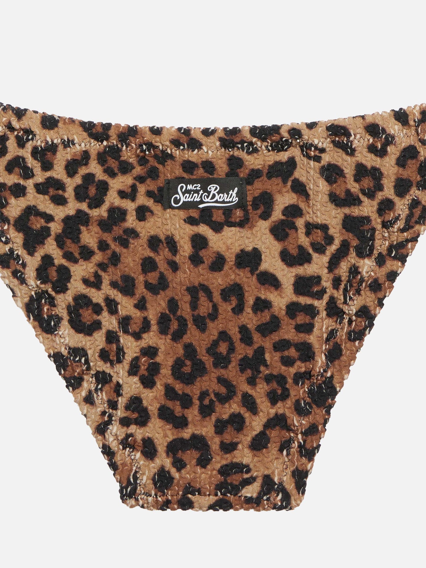 Baker bikini bralette classico in tessuto crinkle con stampa animalier