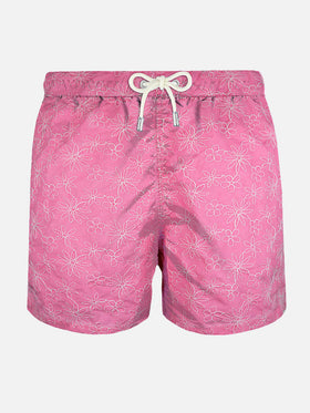 Pink embroidered swim shorts - MC2 Saint Barth
