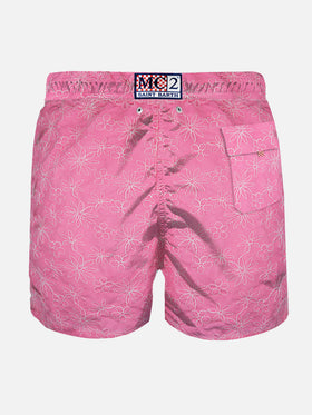 Pink embroidered swim shorts - MC2 Saint Barth