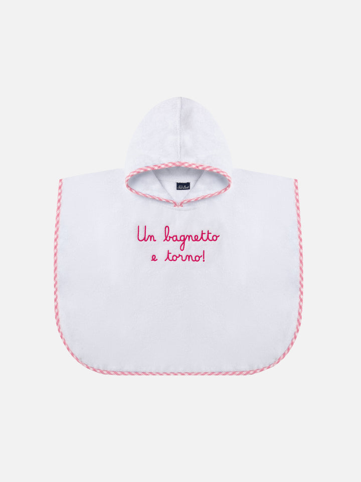 Cotton terry bathrobe with Un bagnetto e torno embroidery - MC2 Saint Barth