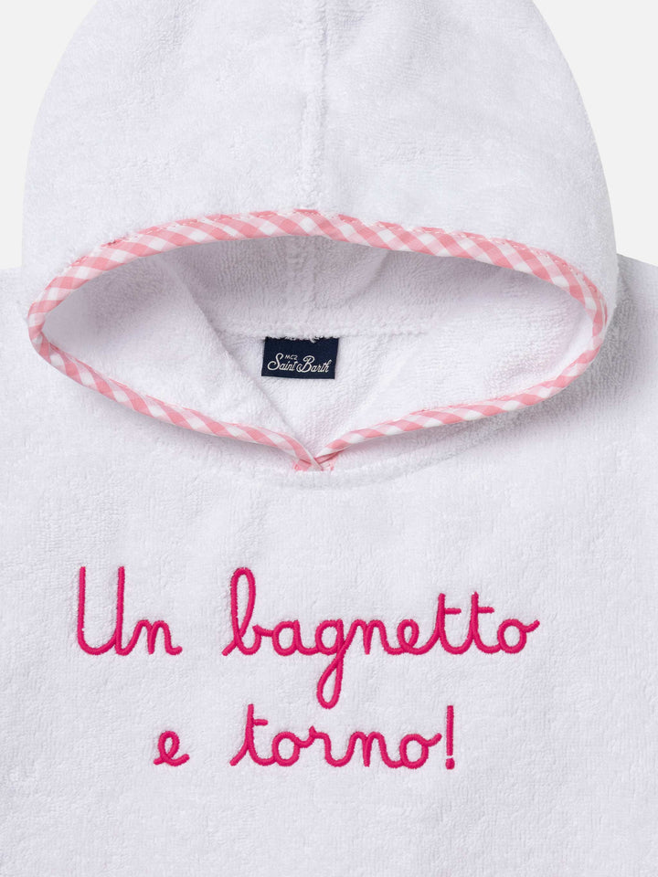 Cotton terry bathrobe with Un bagnetto e torno embroidery - MC2 Saint Barth