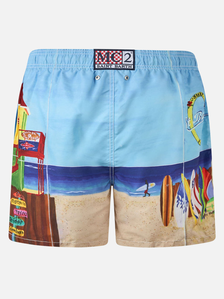 Saint Barth Lorient photographic print swim shorts