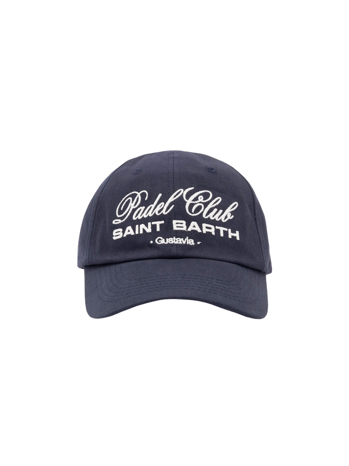 Baseball navy blue cotton cap with embroidery - MC2 Saint Barth