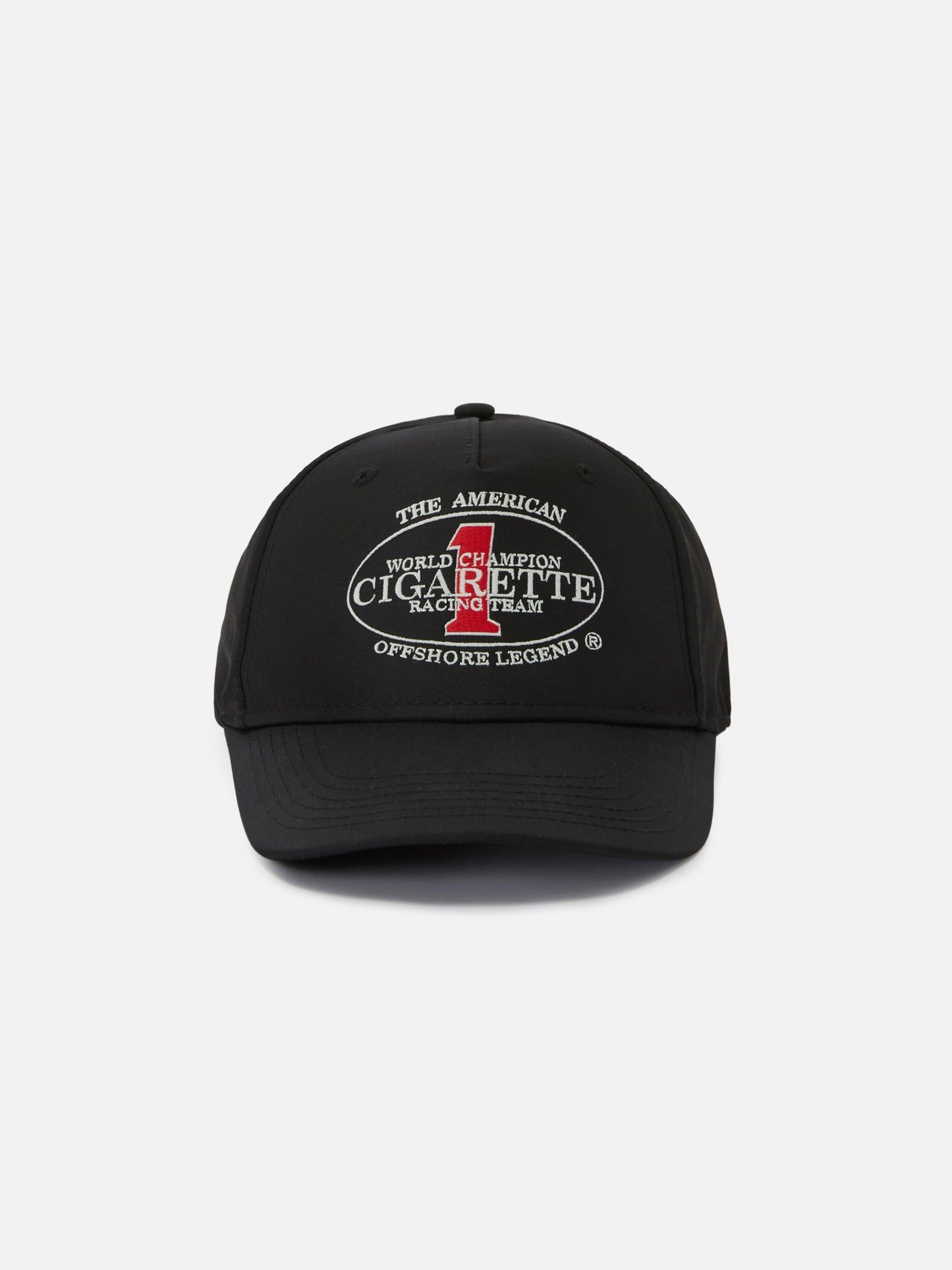Baseball cap with visor in black with Cigarette embroidery | Special Edition