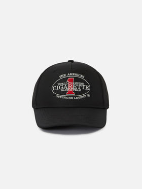 Baseball cap with visor in black with Cigarette embroidery | Special Edition
