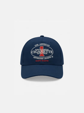 Gorra de béisbol con visera en azul marino con bordado Cigarette | CIGARETTE SPECIAL EDITION 
