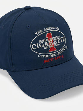 Baseball cap with visor in blue navy with Cigarette embroidery | Special Edition