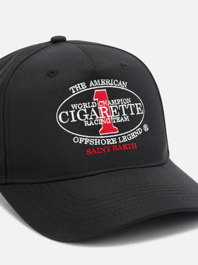 Schwarze Baseballkappe mit Schirm und Cigarette-Stickerei | CIGARETTE SPECIAL EDITION 