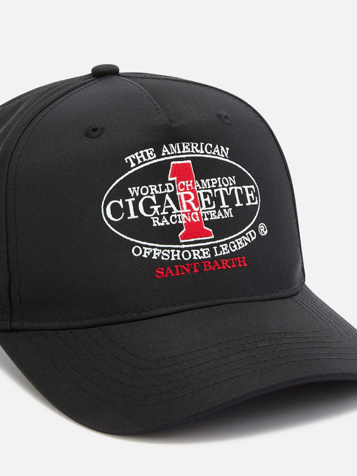 Baseball cap with visor in black with Cigarette embroidery | CIGARETTE SPECIAL EDITION