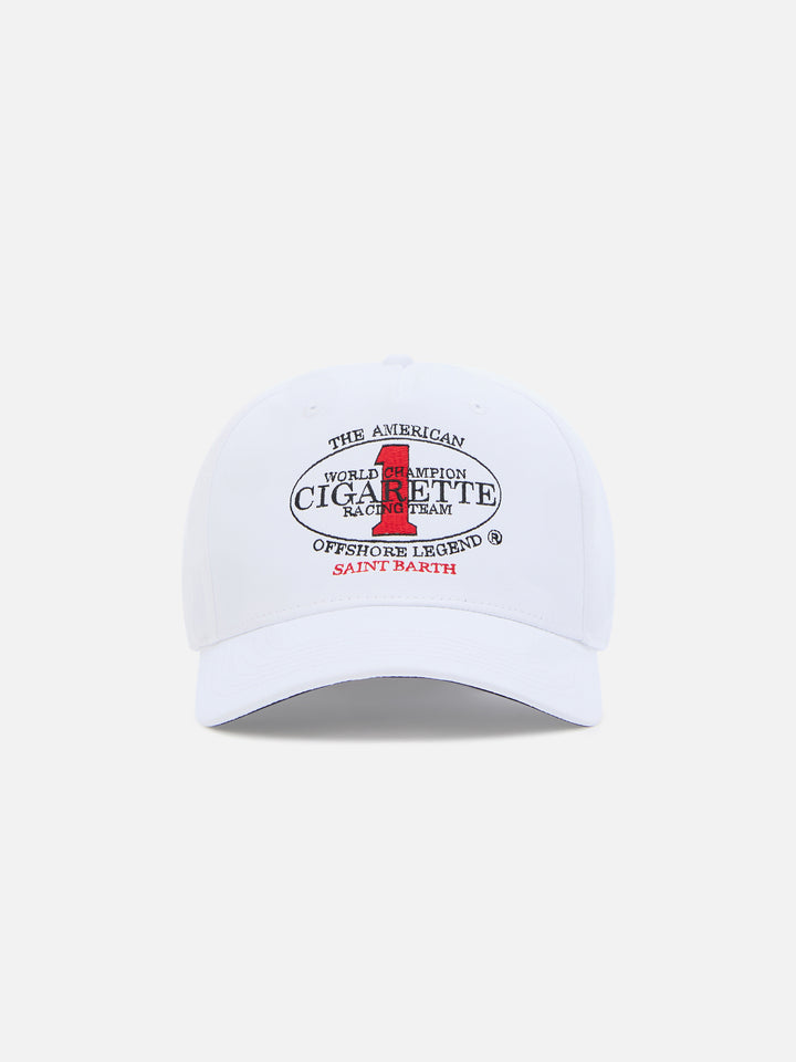 Baseball cap with visor in white with Cigarette embroidery | CIGARETTE SPECIAL EDITION