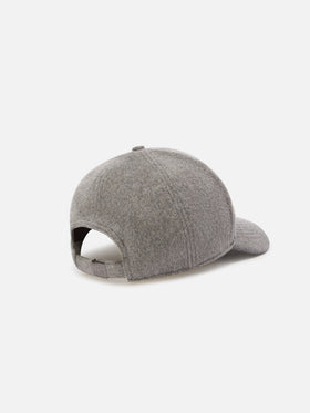 Casquette en feutre gris Baseball avec broderie monogramme SB 