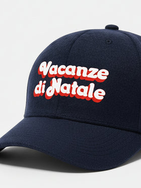 Cappello con visiera Baseball Wool in misto lana con ricamo Vacanze di Natale | VACANZE DI NATALE SPECIAL EDITION