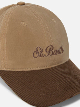 Nut Baseball waxed corduroy cap with logo embroidery
