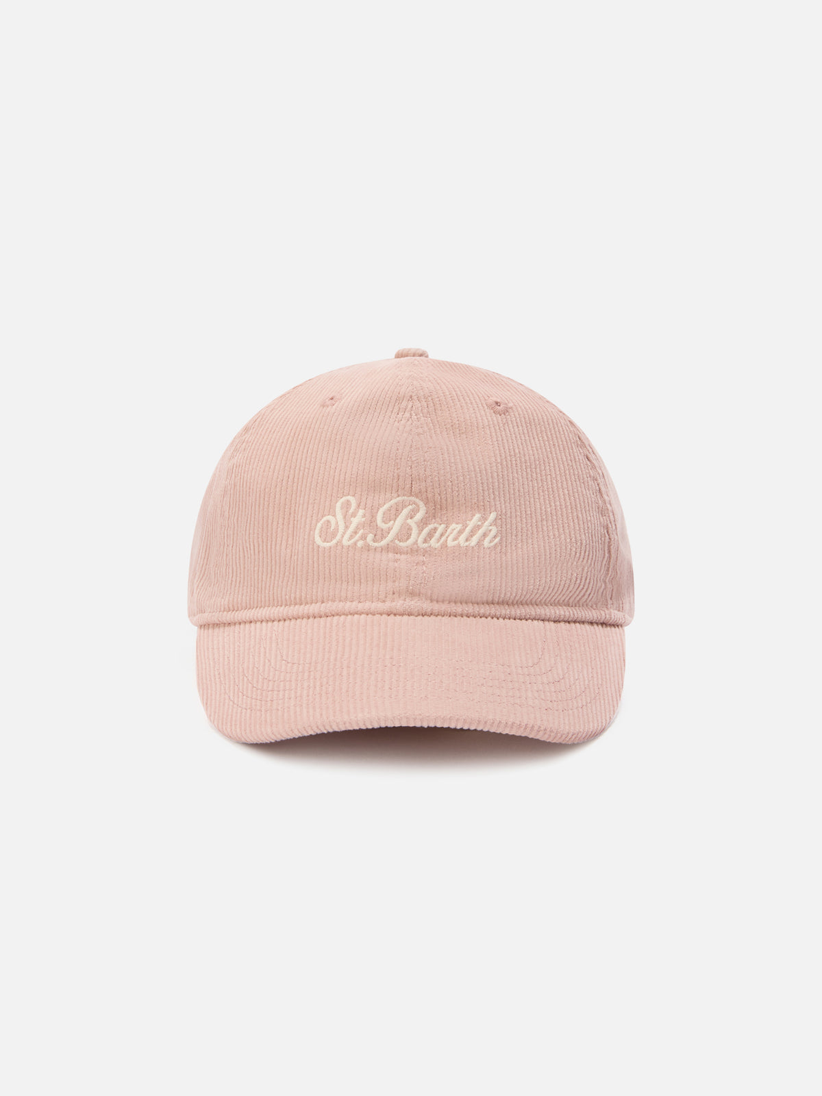 Casquette en velours côtelé rose Baseball avec broderie du logo 