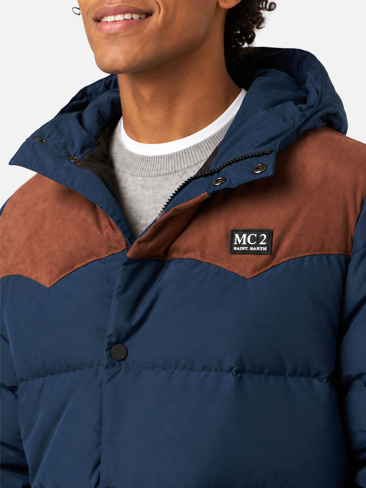 Piumino Baxter blu con cappuccio