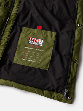 Militärgrüne Daunenjacke mit Kapuze für Herren Baxter