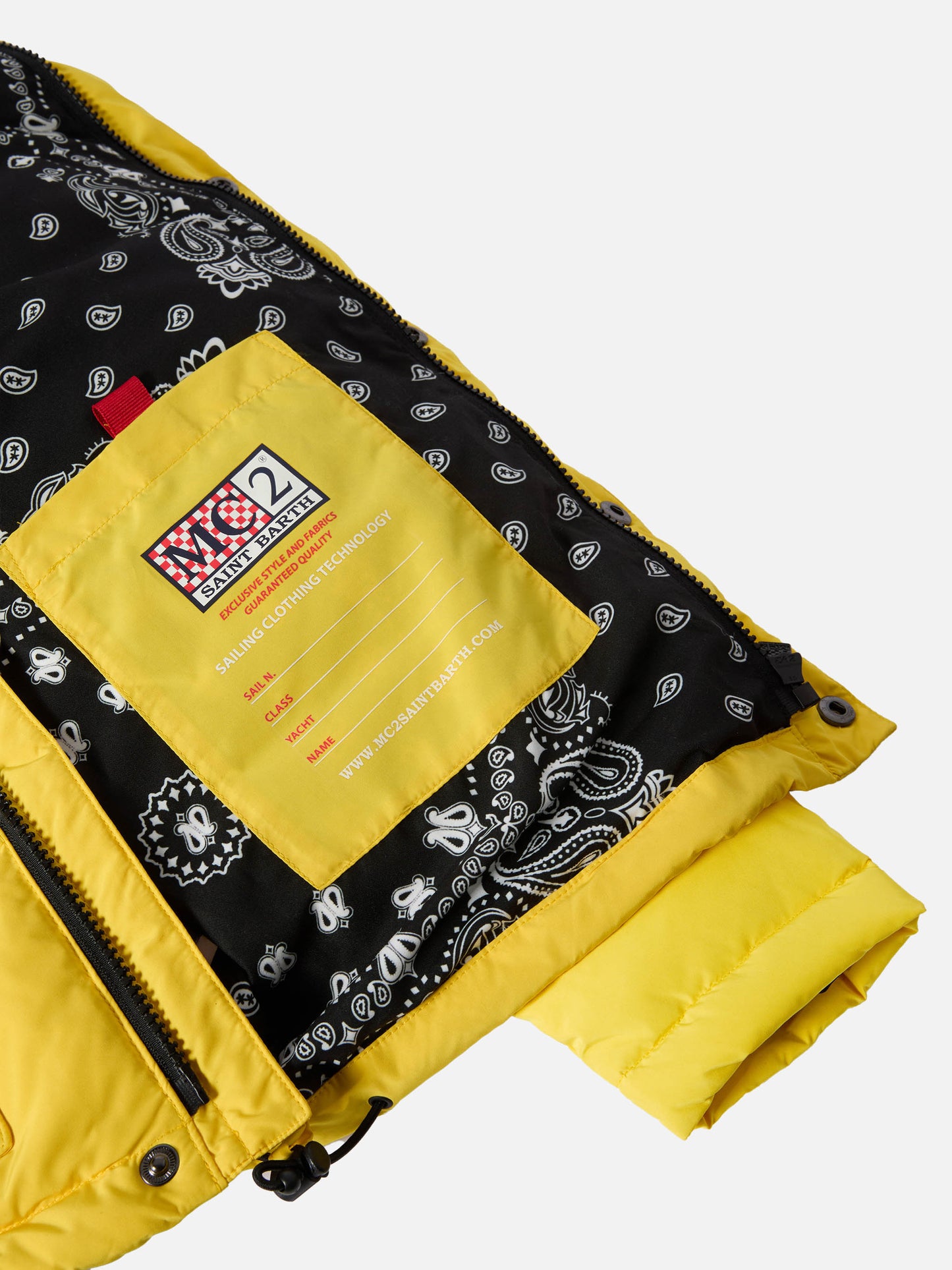 Piumino con cappuccio Baxter Jr con stampa bandana