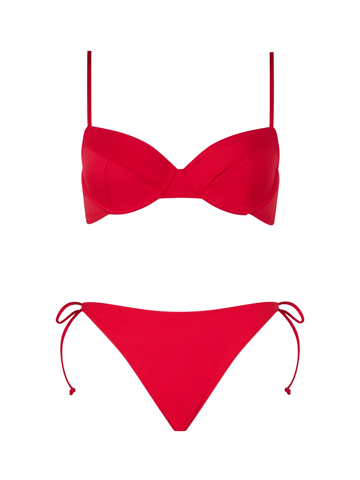 Woman red underwired bralette bikini Bea Virgo - MC2 Saint Barth