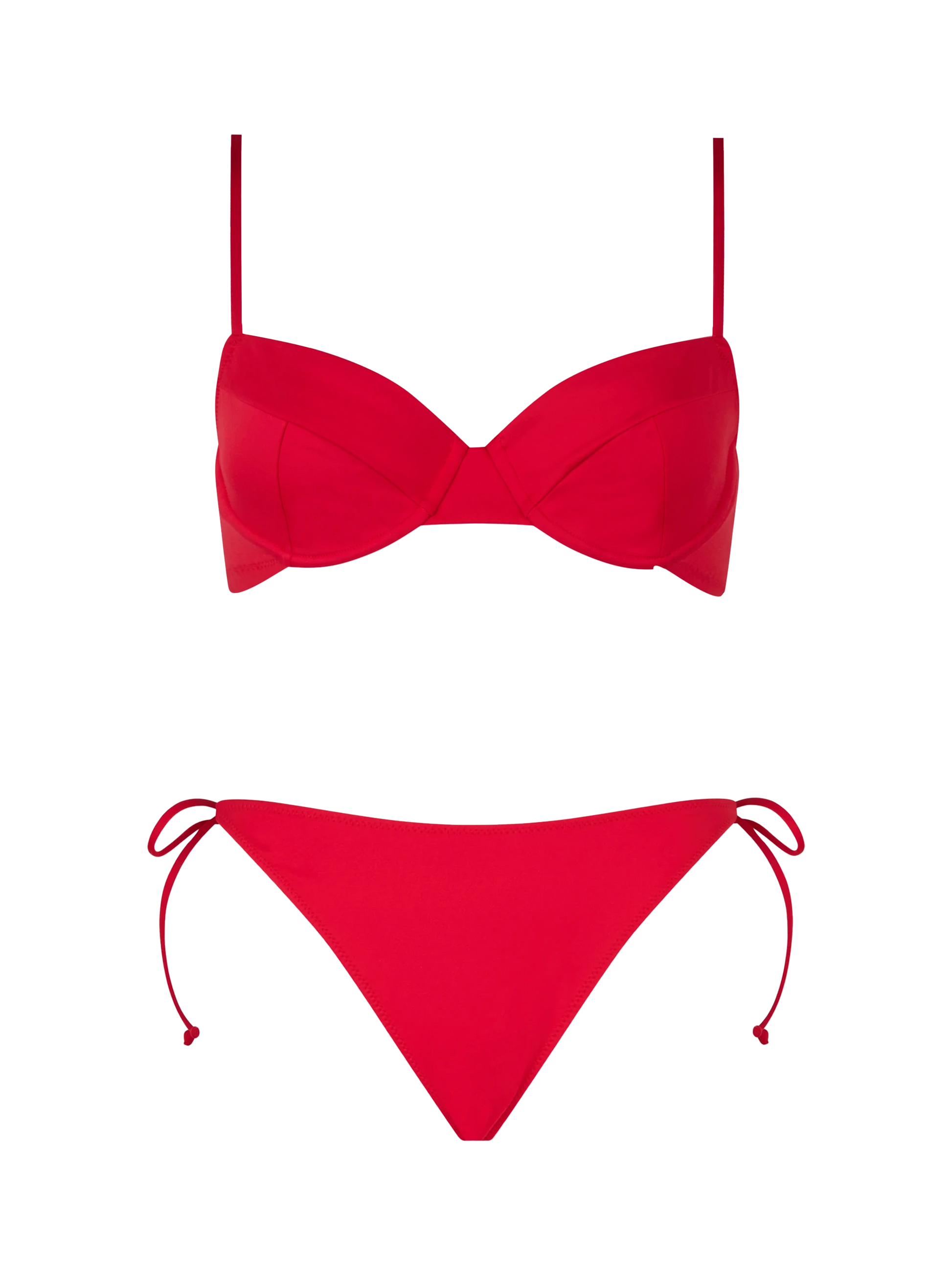 Woman red underwired bralette bikini Bea Virgo - MC2 Saint Barth