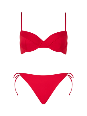 Woman red underwired bralette bikini Bea Virgo - MC2 Saint Barth