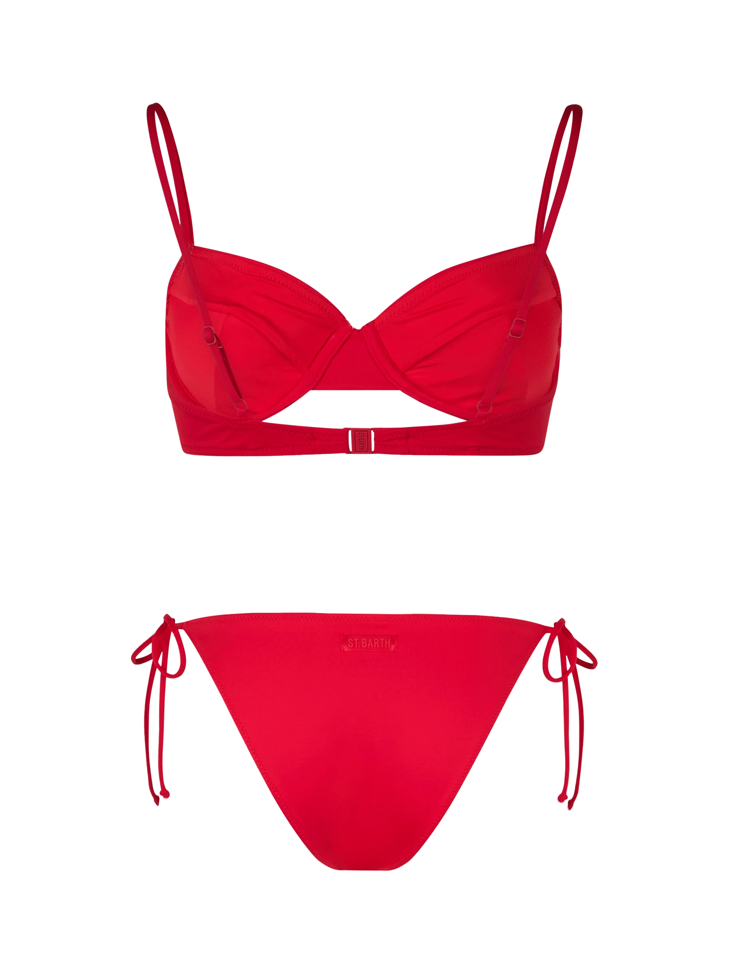 Woman red underwired bralette bikini Bea Virgo - MC2 Saint Barth