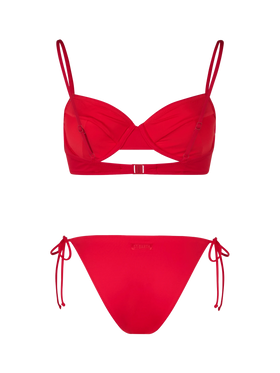 Woman red underwired bralette bikini Bea Virgo - MC2 Saint Barth